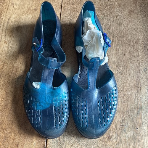Vintage blue jelly - jelly, shoes