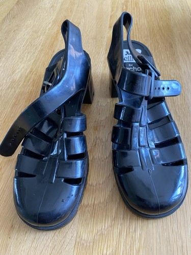 Heeled black jellie - jellie, size