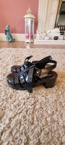 London rebel black heeled - rebel,